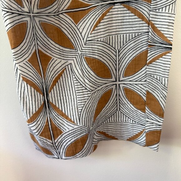 Tribal Tan & White Aspen Button-Front Tie-Waist Wide-Leg Jumpsuit - Picture 6 of 9